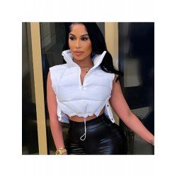  2024 Pure Color Zipper Women's Cotton Jacket