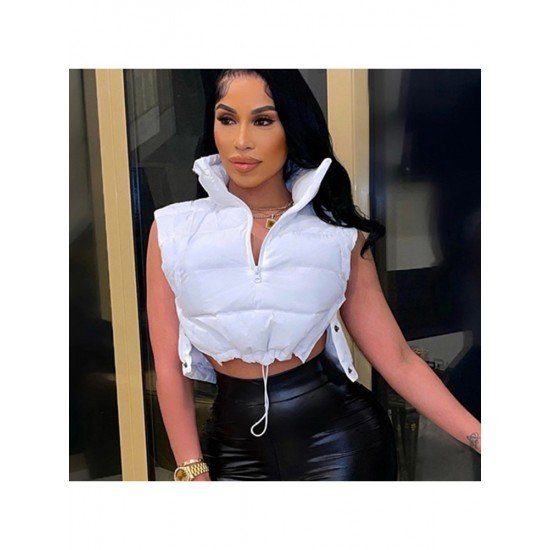  2024 Pure Color Zipper Women's Cotton Jacket