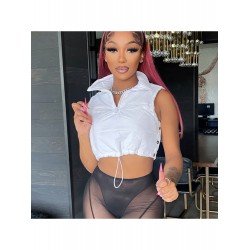  2024 Pure Color Zipper Women's Cotton Jacket