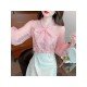  2024 Fall Bow Women's Chiffon Blouse Top