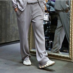 Summer Casual Straight Leg White Pants For Men