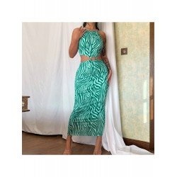Summer Sexy Halter Halter Hollow Out Women's Dress  Summer Sexy Halter Halter Hollow Out Women's Dress