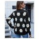  2024 Round Neck Flower Embroidery Women's Sweater