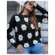  2024 Round Neck Flower Embroidery Women's Sweater