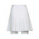 Trendy Tie Wrap Solid White Pleated Short Skirts