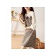  2024 Fall Plaid Patchwork Women's Dress