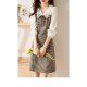  2024 Fall Plaid Patchwork Women's Dress
