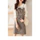  2024 Fall Plaid Patchwork Women's Dress