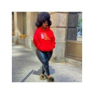  Casual Letter Printing Hooded Women's Sweater