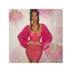 Sexy Square Collar See Through Women's Dress  Sexy Square Collar See Through Women's Dress