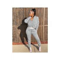 Pockets Hooded Coats 2piece Workout Sets Pockets Hooded Coats 2piece Workout Sets