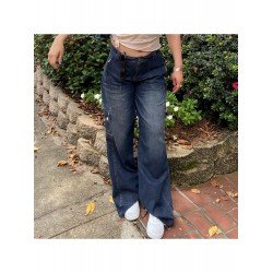 2024 Casual Loose Pure Color Denim Jeans  2024 Casual Loose Pure Color Denim Jeans