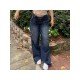  2024 Casual Loose Pure Color Denim Jeans
