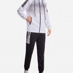 Printed Hooded 2 Piece Long Tracksuit Sets For Men