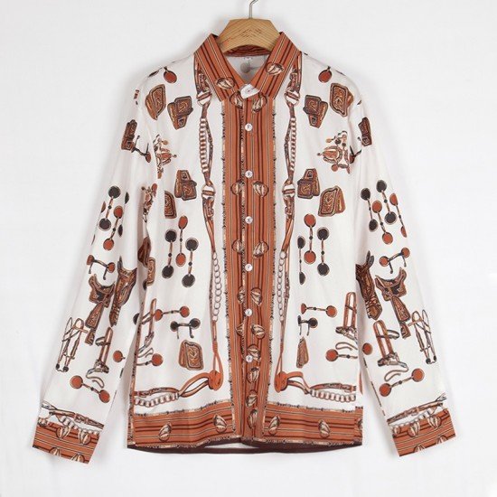  2024 Autumn Retro Men's Long Sleeve Shirt