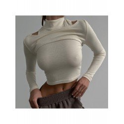 Design Fashion Pure Color Women's Short Top  Design Fashion Pure Color Women's Short Top