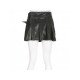  2024 PU Pure Color Hot Girl Pleated Skirt
