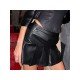  2024 PU Pure Color Hot Girl Pleated Skirt
