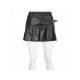  2024 PU Pure Color Hot Girl Pleated Skirt