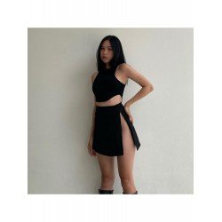 Sexy Solid Color Square Neck Skirt Suit Sexy Solid Color Square Neck Skirt Suit