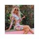  2024 New Skinny Printing Women's Long Sleeve Dress