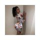  2024 New Skinny Printing Women's Long Sleeve Dress