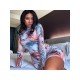  2024 New Skinny Printing Women's Long Sleeve Dress