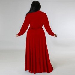  Pure Color Bandage Top And Long Skirts Sets