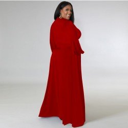  Pure Color Bandage Top And Long Skirts Sets