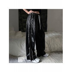 Reflective Drawstring Wide Leg Ladies Designer Trousers  Reflective Drawstring Wide Leg Ladies Designer Trousers