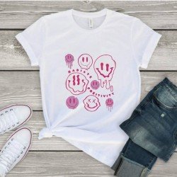 Summer Smile Face Melting Graphic T Shirts
