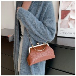  PU Pure Color Messenger Bag For Women