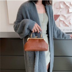  PU Pure Color Messenger Bag For Women