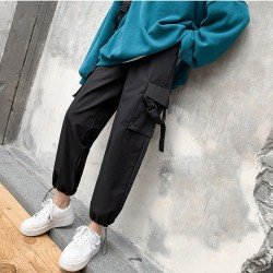  Loose Pure Color Corset Pants For Women