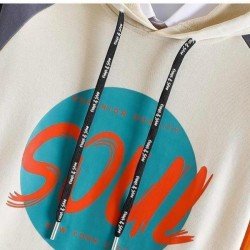 Street Casual Fashion Color Blocking Men Hooded Tops
