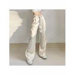 Trendy Solid Loose Straight Leg Trousers Trendy Solid Loose Straight Leg Trousers