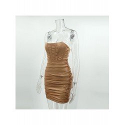 Sexy Ruched Strapless Short Dresses Sexy Ruched Strapless Short Dresses