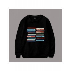 2024 Loose Round Neck Letter Printing Sweater  2024 Loose Round Neck Letter Printing Sweater