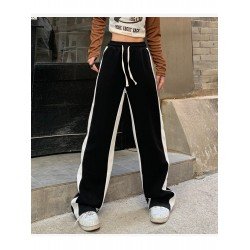 Casual Sports Contrast Color N Drawstring Loose Long Pants Casual Sports Contrast Color N Drawstring Loose Long Pants