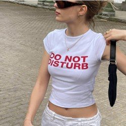  Summer Fashion Round Neck Letter Printing Women's T-shirt