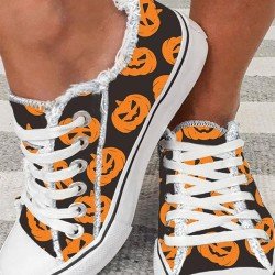  2024 Canvas Printed Strappy Women's Flat Shoes
