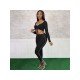  2024 Crop Top And Skinny Trouser Women's Set