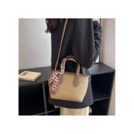 Shopping Contrast Color Shoulder Handbags