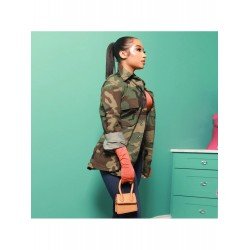  Fashion Casual Camouflage Turndown Neck Women's Coats