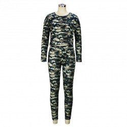  Camouflage Casual Matching 2 Piece Trouser T Shirt Sets