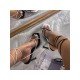 Black White Contrast Color Stiletto Lace Up Heeled Sandals 