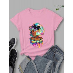 Stylish Street Black Graphic Women T Shirts Stylish Street Black Graphic Women T Shirts
