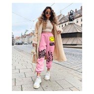 Spring Printed Elastic Waist Sports Trousers