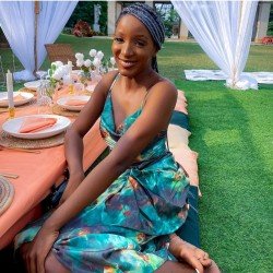 Stylish Backless Cowl Neck Sleeveless Midi Dress