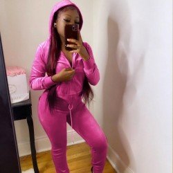  Casual Korean Velvet Pure Color Trouser Suits